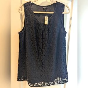 Black lace sleeveless top